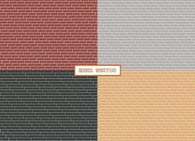 Block brick wall seamless pattern collection set texture background. vector