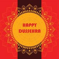 feliz festival dussehra. ilustración anuncios creativos en redes sociales vector