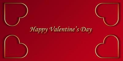 Happy Valentine's day on red background. Vector. vector