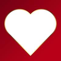 Vector gold heart frame