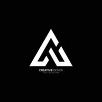 triángulo letra ac logotipo de marca moderna vector