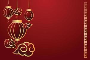 Traditional Chinese Red Background vector