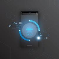 chatGPT Ai artificial intelligence technology hitech concept. chat GPT with smart bot, open Ai, line, lights, technology Abstract, vector. design for chat, web banner, background, transformation. vector