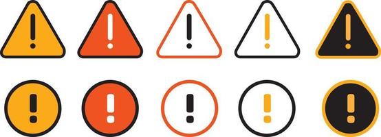 señales de precaución. símbolos de peligro y señales de advertencia. vector