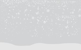 fondo gris de invierno de vacaciones con nieve o copo de nieve para feliz navidad y feliz año nuevo. ilustración vectorial vector