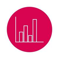 Bar Line Graph Icon, Line chart, graph analysis flat icon Vector format