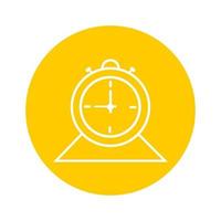 Table clock icon vector, alarm clcok, hand drawn table clock pro vector