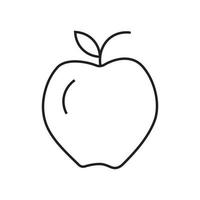 símbolo de estilo de línea vectorial de icono de manzana vector