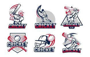 logotipo del deporte de críquet vector