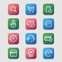 E-Commerce Button Icon vector