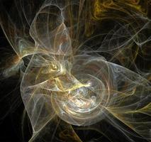 bright yellow-white abstract pattern on black, color digital graphics, background, design photo