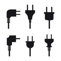 electric plug icons set vector