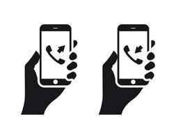 Hand Holding the Smart Phone vector