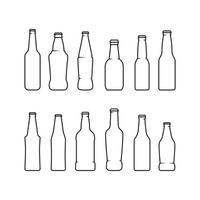 iconos de botellas de cerveza vector