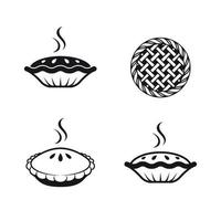 pie icons set. Black on a white background vector