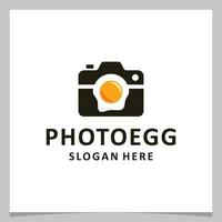 Inspiration logo design egg with camera logo. Premium vector