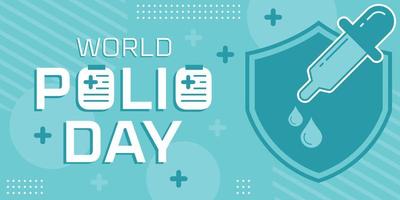 plantilla plana del día mundial de la poliomielitis. prima vectorial vector