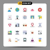 25 Creative Icons Modern Signs and Symbols of sign spring internet hat cap Editable Vector Design Elements