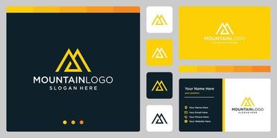 Template mountains vector logo. logotype for business and creative company.