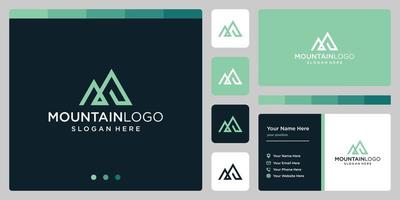 Template mountains vector logo. logotype for business and creative company.