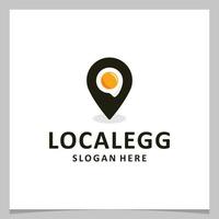 Inspiration logo design egg with location logo. Premium vector