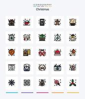 Creative Christmas 25 Line FIlled icon pack  Such As christmas. gingerbread men. christmas. cookie. phone