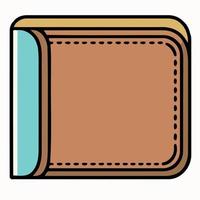 leather wallet for storing money cards and documents vector