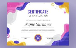 Flat Modern Certificate Concept vector