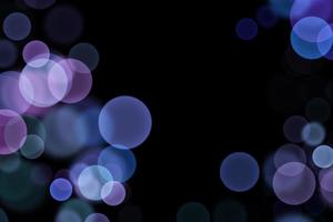 set of Bokeh lights on dark background photo