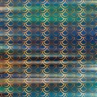 Golden art deco pattern with gradient color blur background photo