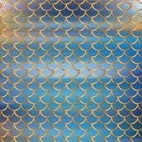 Golden mermaid scales pattern with gradient color blur background photo