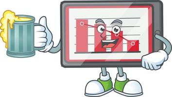 Down Chart Horizontal Table Vector