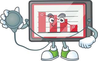 Down Chart Horizontal Table Vector