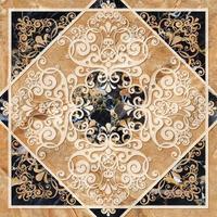 Digital tiles design.  3D render Colorful ceramic wall tiles decoration. Abstract damask patchwork seamless pattern with geometric and floral ornaments, Vintage tiles intricate details photo