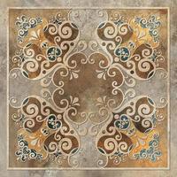 Digital tiles design.  3D render Colorful ceramic wall tiles decoration. Abstract damask patchwork seamless pattern with geometric and floral ornaments, Vintage tiles intricate details photo