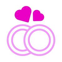 ring icon dualtone pink style valentine vector illustration perfect.