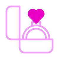 ring icon dualtone pink style valentine vector illustration perfect.