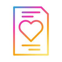 paper icon gradient style valentine vector illustration perfect.