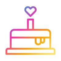 cake icon gradient style valentine vector illustration perfect.