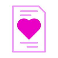 paper icon dualtone pink style valentine vector illustration perfect.