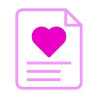 paper icon dualtone pink style valentine vector illustration perfect.