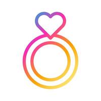 ring icon gradient style valentine vector illustration perfect.