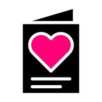 icono de papel sólido negro rosa estilo san valentín vector ilustración perfecto.