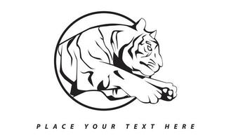 tigre ilustración diseño cara emblema símbolo vector