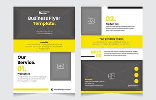 Black and Yellow MInimalist Flyer Template vector