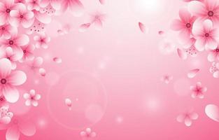 Realistic Peach Blossom Background vector