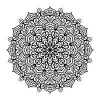 mandala floral line art delineado garabato para colorear páginas interiores, mandala floral para colorear página vector