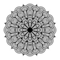 mandala floral line art delineado garabato para colorear páginas interiores, mandala floral para colorear página vector