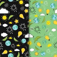 Earth day concept seamless pattern vector
