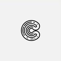 Letter C icon logo with some element vector design template